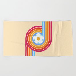 Groovy Flower Beach Towel