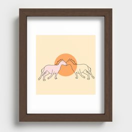 pink pony Recessed Framed Print