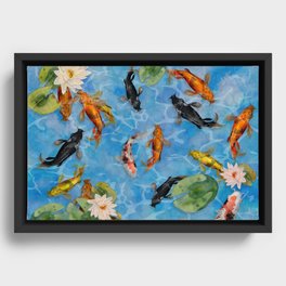 KOI POND Framed Canvas