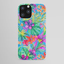Tropical Flowers - Hawaiian Garden iPhone Case