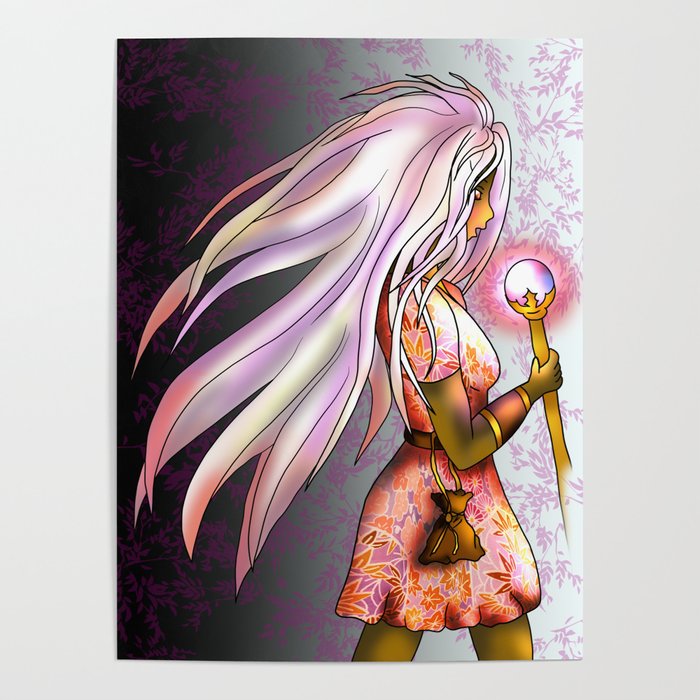 beautiful elf wizard for dnd and anime fans Beach Towel by