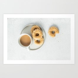 Donuts & Coffee Art Print