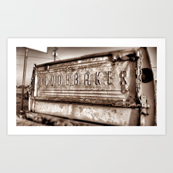 Studebaker Tailgate Art Print By Justinblackphoto Society6