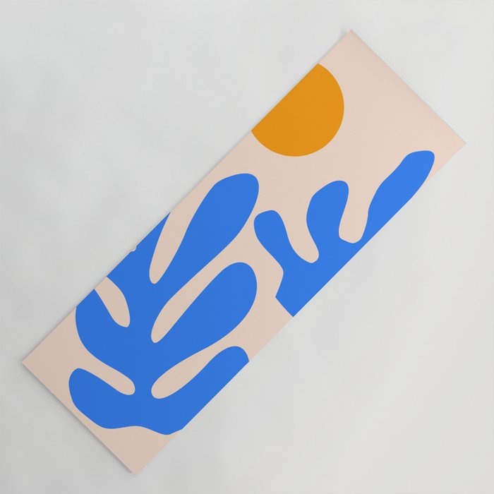 Henri Matisse - Leaves - Blue Yoga Mat