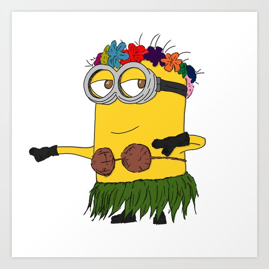 Hawaii Minion Art Print