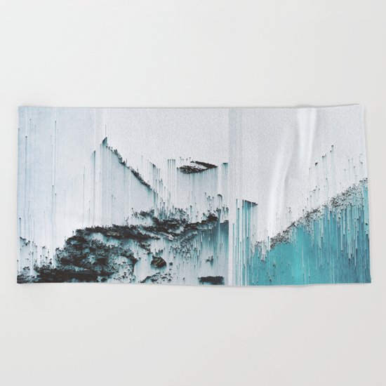 Glitch Beach Towel