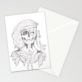 Skull Lady Stationery Cards