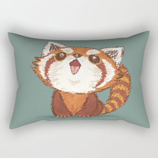Red panda Rectangular Pillow