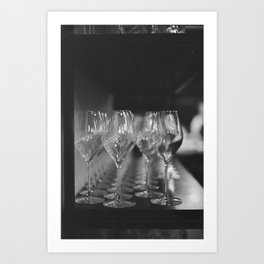 Wine glasses Art Print