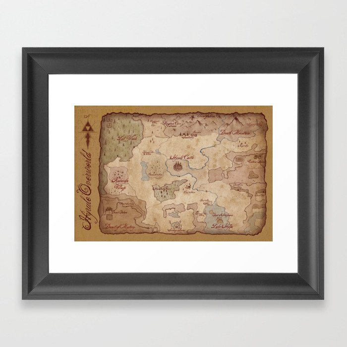 Map Of Hyrule Legend Zelda Framed Art Print By Kazpalladino Map Of Hyrule Legend Zelda Framed Art Print By Kazpalladino Society6