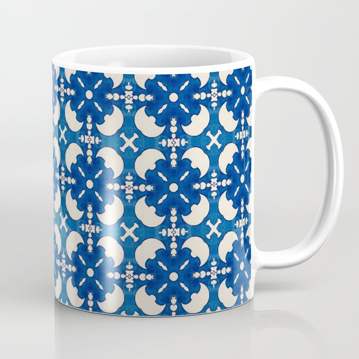 Classic Blue Moroccan Blue White Pattern Coffee Mug