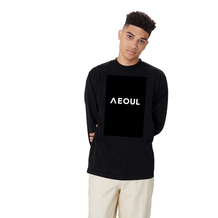 Essential Oversized Long Sleeve T-Shirt, Streets of Seoul