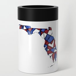 Florida State map in stained glass style Can Cooler
