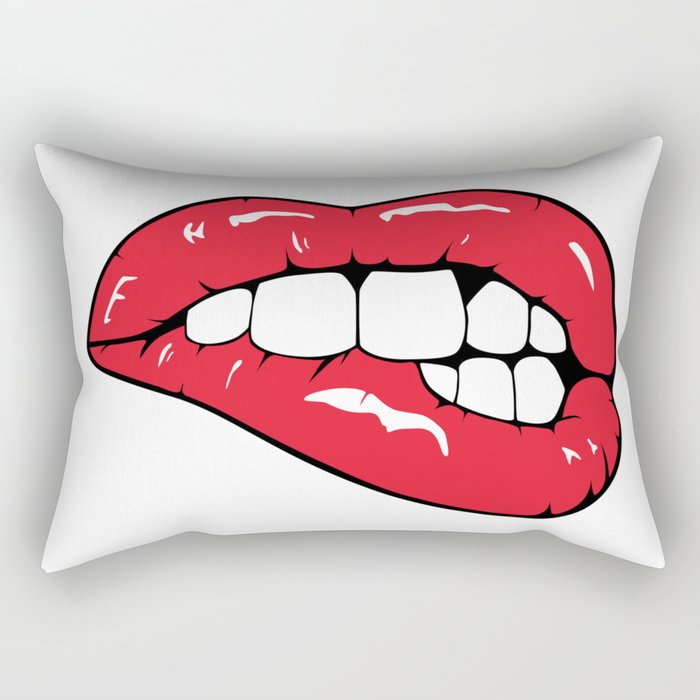 Red Lips Pop art Rectangular Pillow
