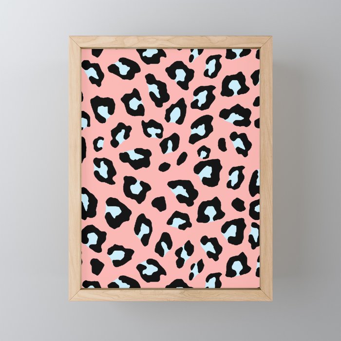 Leopard Print - Icy Peach Original Framed Mini Art Print