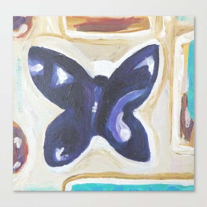 butterfly sculpture wall Canvas Print