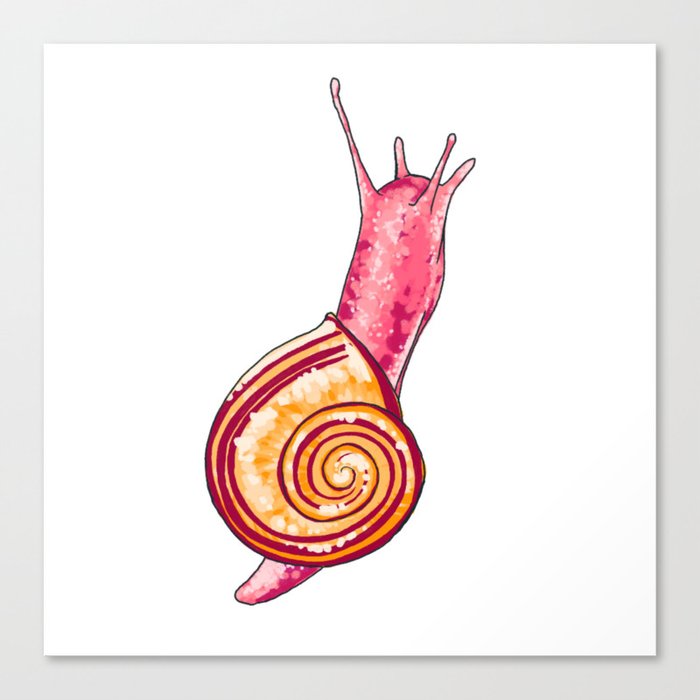 Strawberry Snail Canvas Print