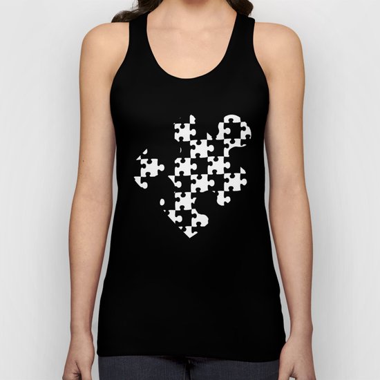 Checkerboard Puzzle Pieces Unisex Tank Top