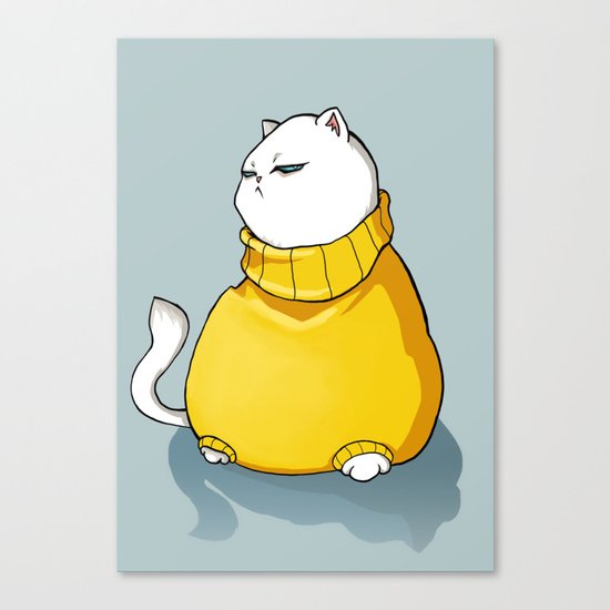 fat cat Canvas Print
