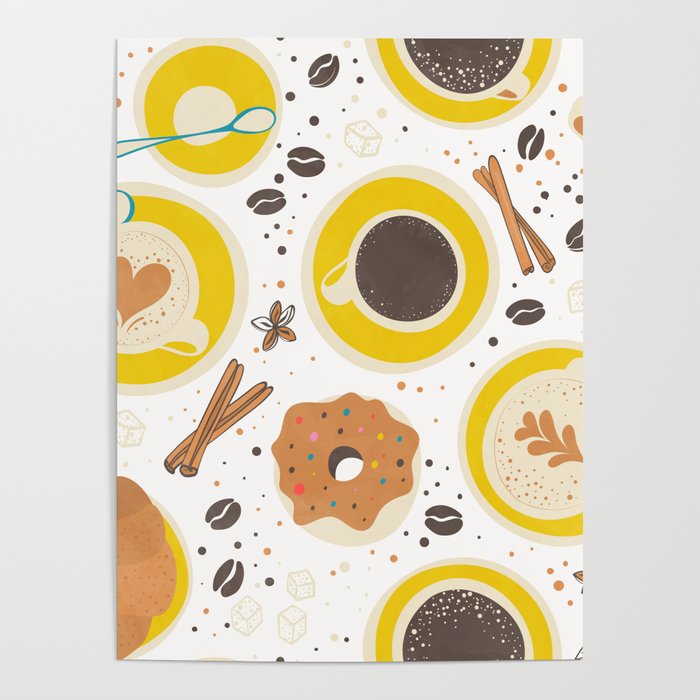 Coffee upper view Poster
