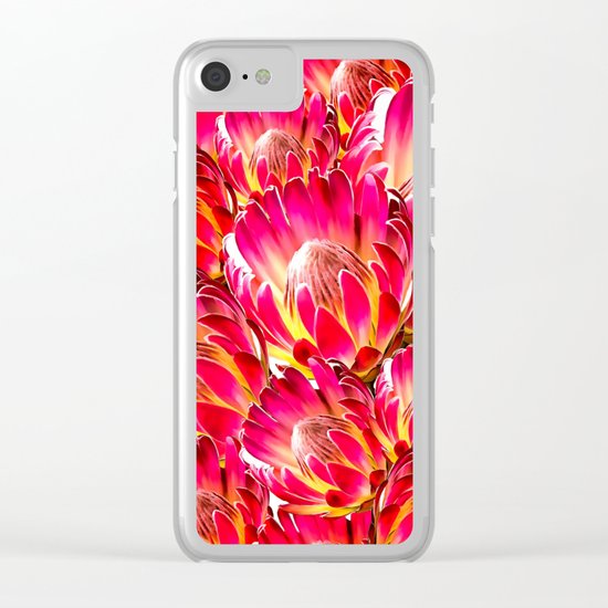 Pink Flower 9 Clear iPhone Case