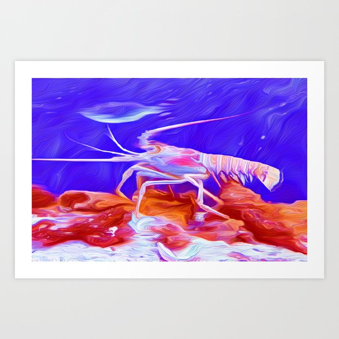 Lobster Oil Painting Art Print By Paververisgroup Society6