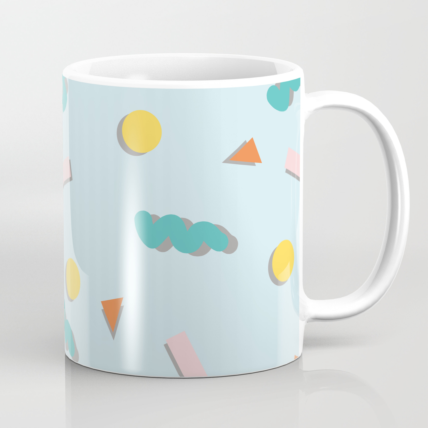 Dream Big 80s Retro Abstract Geometric Ditsy Print Coffee Mug By
