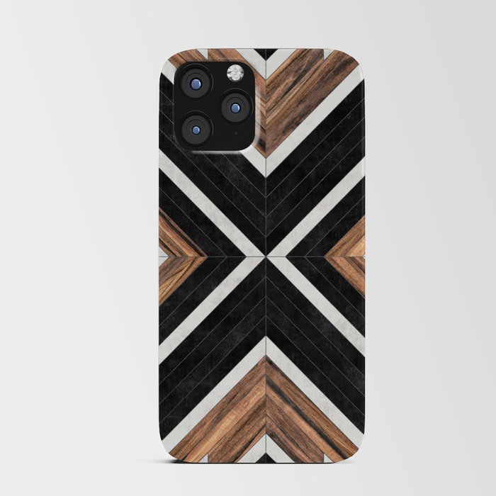 Urban Tribal Pattern No.1 - Concrete and Wood iPhone Card Case