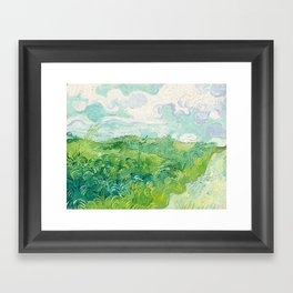 Green Wheat Fields - Auvers, by Vincent van Gogh Framed Art Print