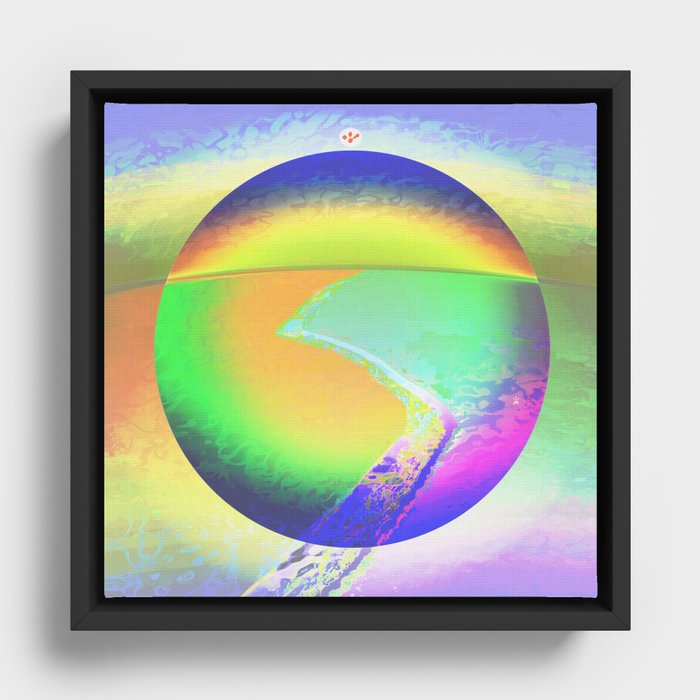 Iceberg A68 - Ultraviolet Satin Framed Canvas