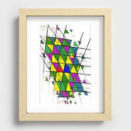 Triangled Recessed Framed Print