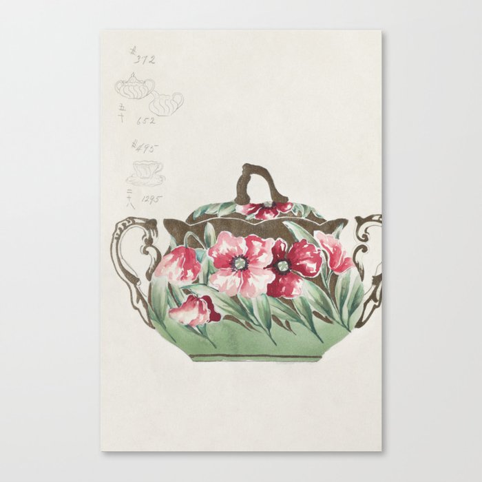 Design for a Sugar Bowl  Canvas Print