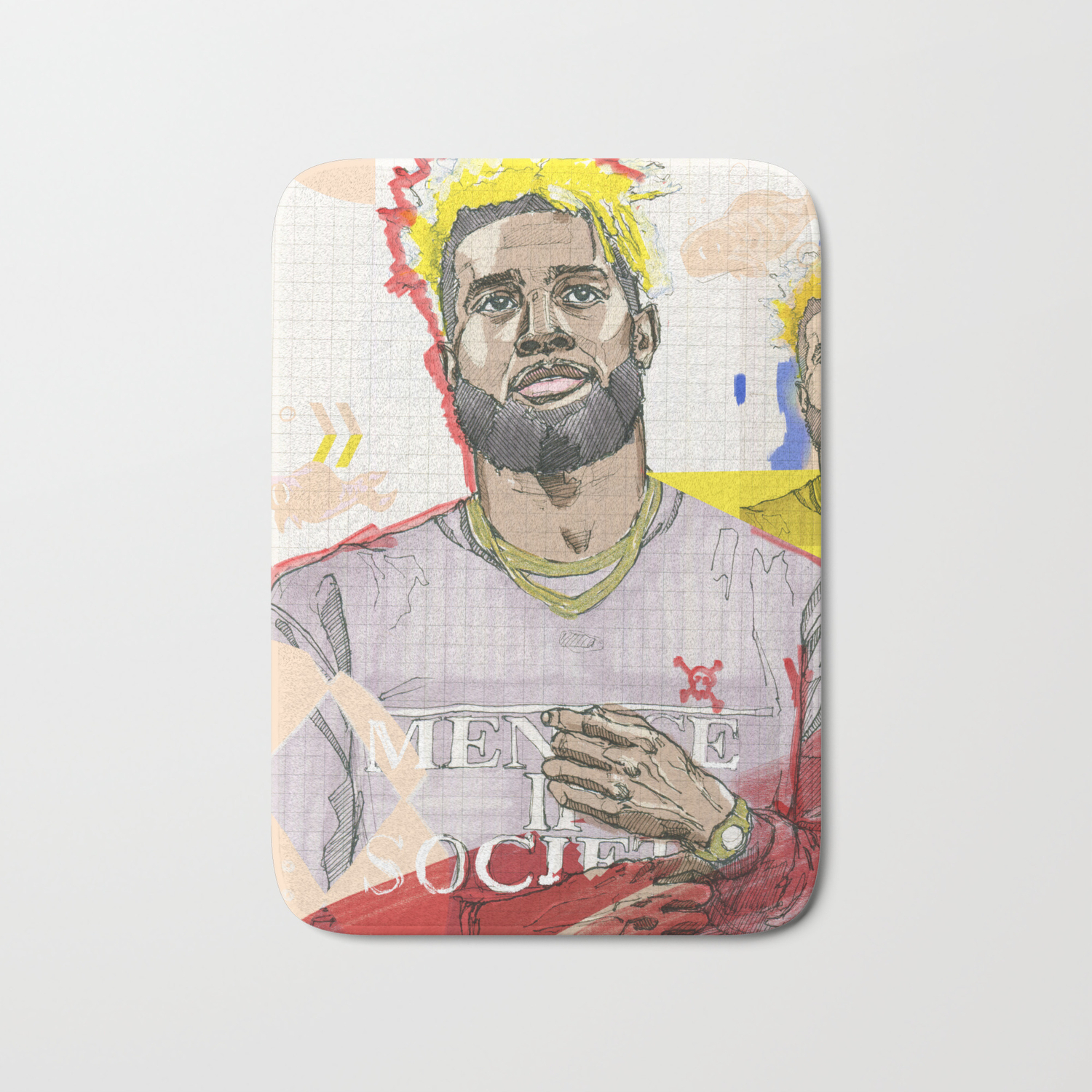 Odell Beckham Menace Ii Society Bath Mat By Timothymcauliffe