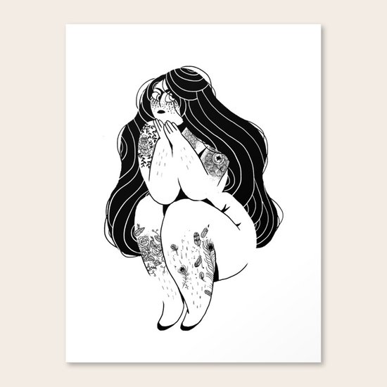 La fille tatouée Canvas Print