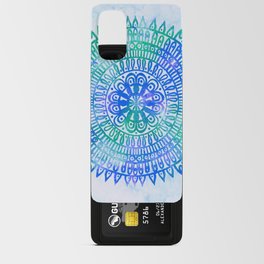 Bohochic Watercolor Mandala  Blue Turquoise Android Card Case