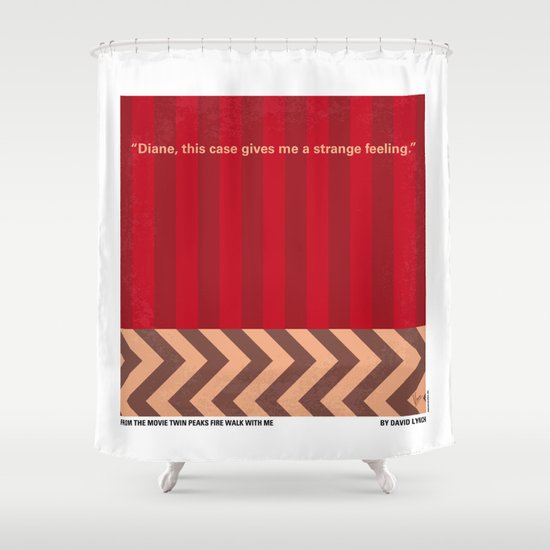No169 My Twin Peaks minimal movie poster Shower Curtain