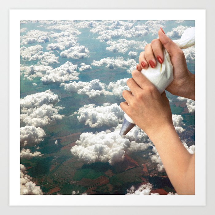 Piping Clouds - Whipped Cream Art Print