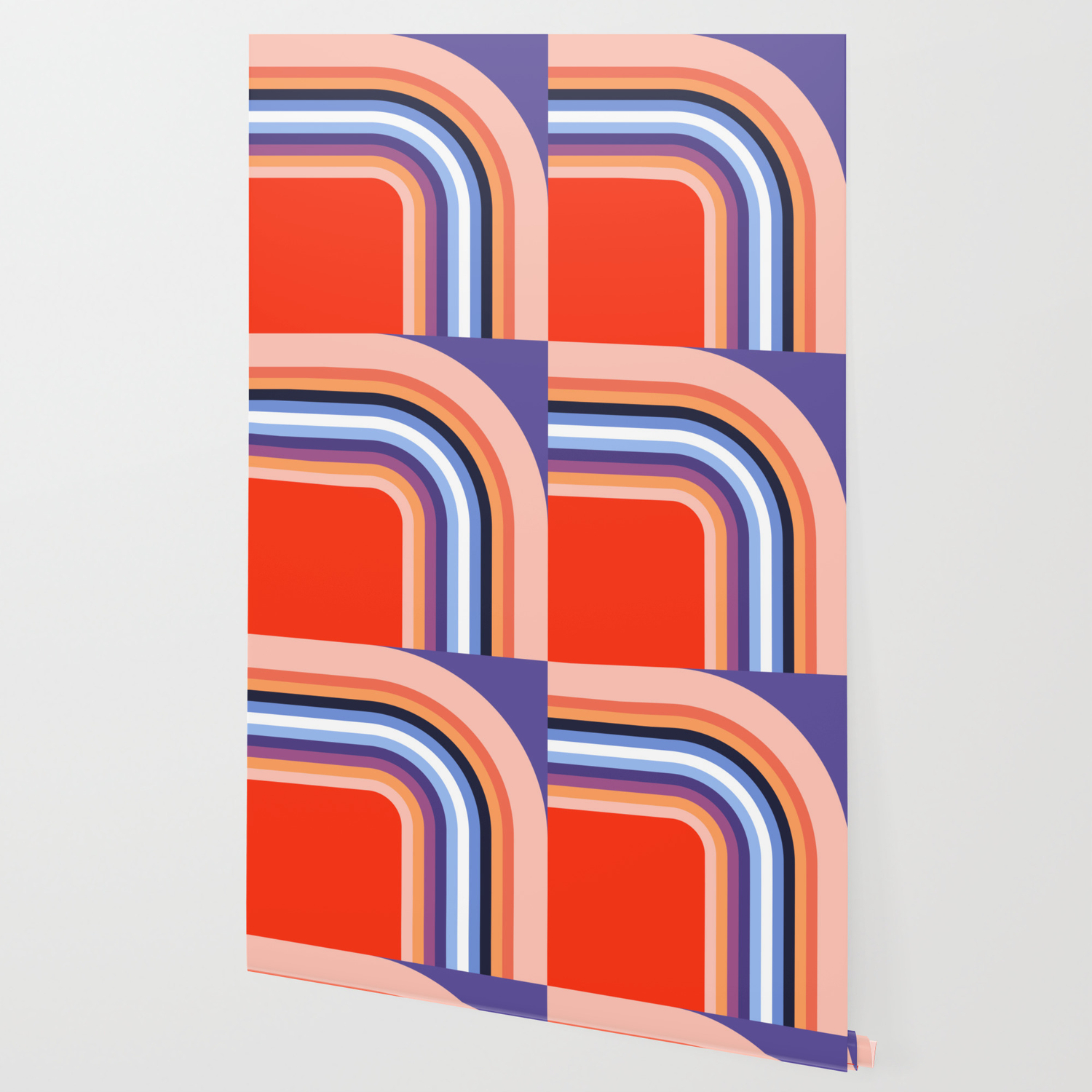 70s Stripes Rainbow 2 Wallpaper By Bitart Society6