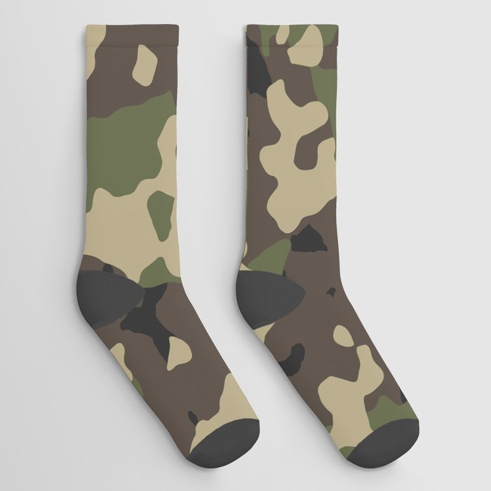 Military Olive Camouflage Socks