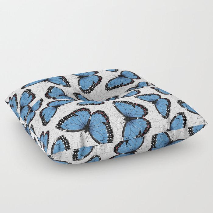 Blue morpho butterflies Floor Pillow
