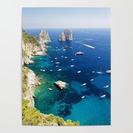 Faraglioni Rocks, Capri, Campania, Italy Poster