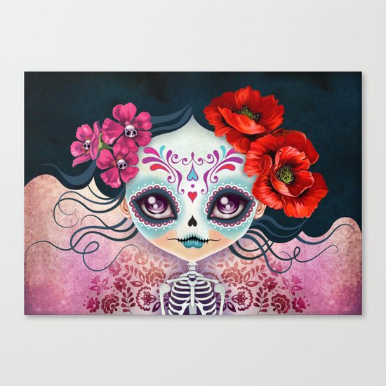 Amelia Calavera - Sugar Skull Canvas Print