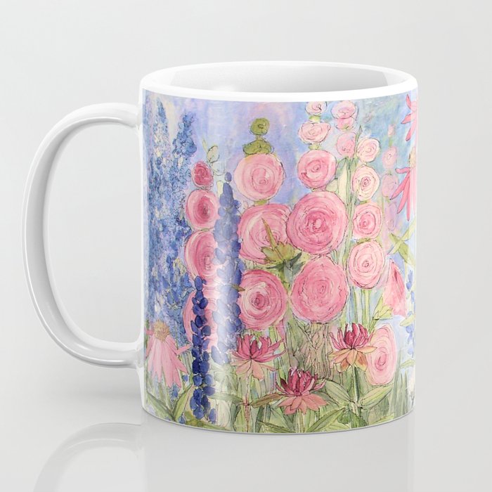 Flowers Garden Acrylic Painting Coffee Mug By Betweentheweeds