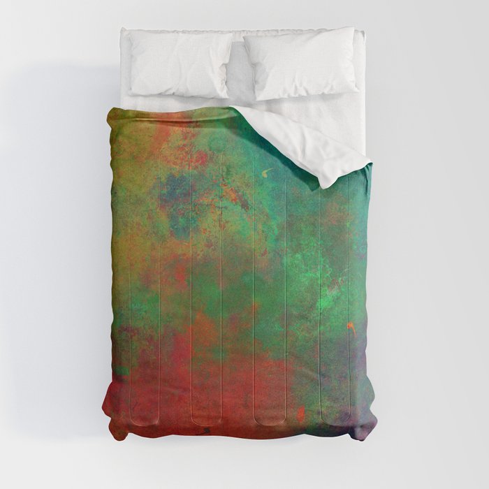 Lose Yourself In Colour (Abstract, textured painting) Comforter