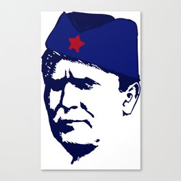 Tito Josip Broz Yugoslavia  -  portrait red star  Canvas Print