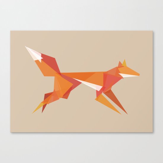 Fractal geometric fox Canvas Print