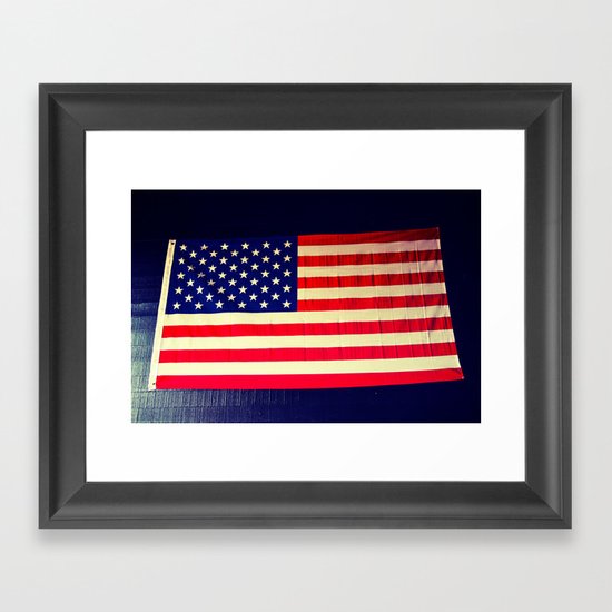 Wall flag Framed Art Print