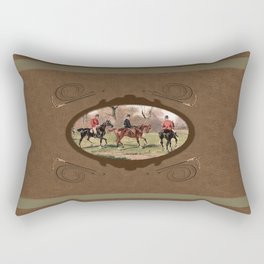 Leather foxhunt and whips Rectangular Pillow