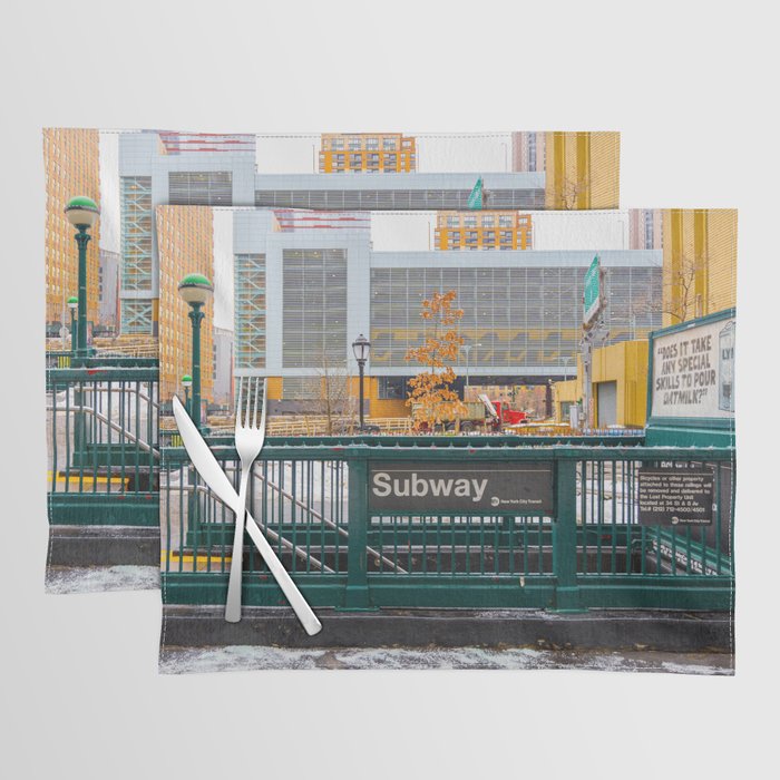 New York City Street Photography in NYC Placemat by Photography by