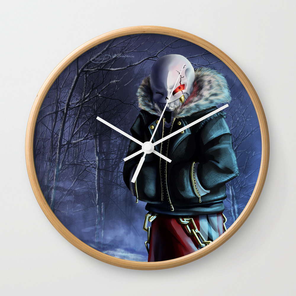 Underfell Sans Wall Clock By Muddytiger Society6